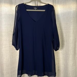 LuLus Navy Blue Dress